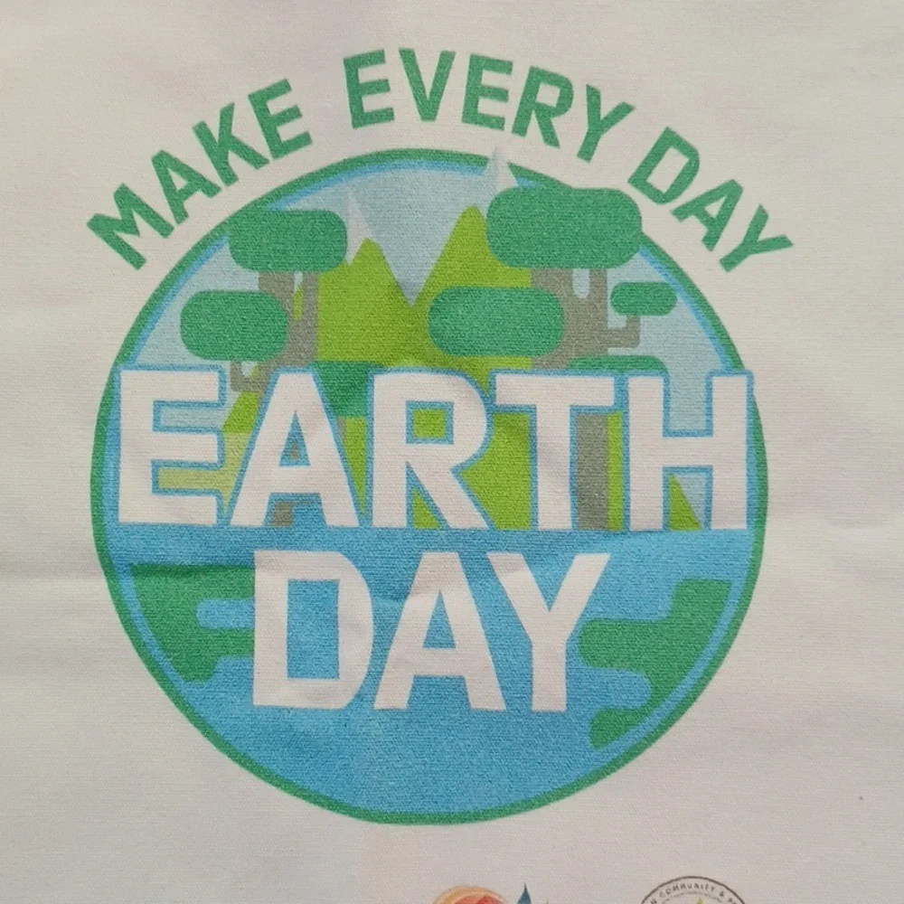 3/$25 SALE New Tote Bag Cotton Canvas Earth Day City of American Canyon, Cream
